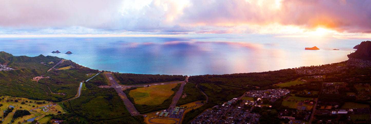 8"x24"- MINI-PANO OF SUNRISE SERENITY WAIMANALO