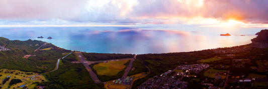 8"x24"- MINI-PANO OF SUNRISE SERENITY WAIMANALO