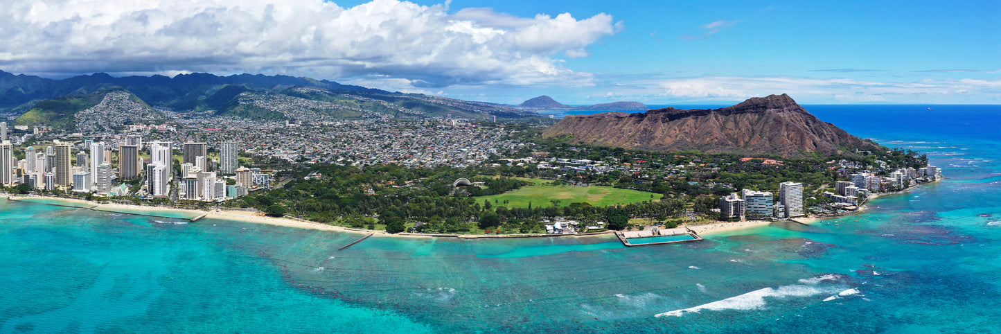 8"x24"- MINI-PANO OF WAIKIKI WONDERLAND