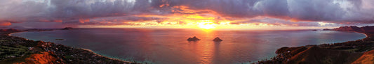 "BLAZING SUNRISE IN LANIKAI"